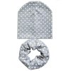New Autumn Winter Baby Hat Set Boys Girls Neck Scarf Spring Warm Neckerchief Kids Beanies Sets Light Grey Love Set