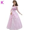 Handmade Wedding Dress Princess Evening Party Ball Long Gown Skirt Bridal Veil Clothes For Barbie Doll NO.K