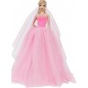 Různé druhy dlouhých šatů pro Barbie