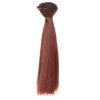 1pcs 15cm 100CM black gold brown straight hair for dolls 1 3 1 4 BJD doll 6