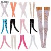 Random 3 Pcs lot Colourful Lace Socks Mixed Style Long Stockings Daily Casual Wear Clothes For 2
