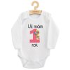 Body s potiskem New Baby Už mám 1 rok růžové (Barva Růžová, Velikost 80 (9-12m))