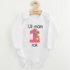 Body s potiskem New Baby Už mám 1 rok růžové (Barva Růžová, Velikost 80 (9-12m))