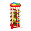 Wooden Tower with Hammer Knock The Ball Off Ladder Children Educational Initiation Toys Montessori Early Learning 2