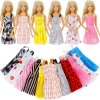 Random 30 PCS Lot 12x Mixed Style Mini Dresses 12x Shoes 6x Necklaces Clothes For Barbie 2