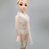 Doll Accessories Black Sexy Pajamas Lingerie Nightwear Lace Long Coat Night Wear Bra Underwear Clothes For white