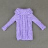 Pure Manual Doll Accessories Knitted Handmade Sweater Tops Coat Dress Clothes For Barbie Doll Gifts For purple