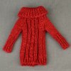 Pure Manual Doll Accessories Knitted Handmade Sweater Tops Coat Dress Clothes For Barbie Doll Gifts For red