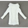 Pure Manual Doll Accessories Knitted Handmade Sweater Tops Coat Dress Clothes For Barbie Doll Gifts For white