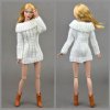 Pure Manual Doll Accessories Knitted Handmade Sweater Tops Coat Dress Clothes For Barbie Doll Gifts For 3