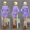 Pure Manual Doll Accessories Knitted Handmade Sweater Tops Coat Dress Clothes For Barbie Doll Gifts For 6
