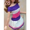 Pure Manual Doll Accessories Knitted Handmade Sweater Tops Coat Dress Clothes For Barbie Doll Gifts For 28