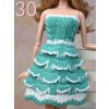 Pure Manual Doll Accessories Knitted Handmade Sweater Tops Coat Dress Clothes For Barbie Doll Gifts For 30