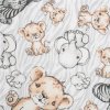 Nepromokavá flanelová podložka New Baby zoo (Barva Šedá)