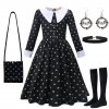 Addams Children Dress Movie Wednesday Costume for Girls Kids Halloween Carnival Cosplay Black Costume Party Dresses.jpg 640x640.jpg (7)
