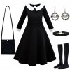 Addams Children Dress Movie Wednesday Costume for Girls Kids Halloween Carnival Cosplay Black Costume Party Dresses.jpg 640x640.jpg (3)