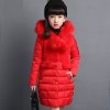 2018 New Winter Big Girls Warm Thick Jacket Outwear Clothes Cotton Padded Kids Teenage Coat Children red