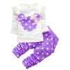 KEAIYOUHUO Children Clothing Sets Costumes For Kids Sport Suits Girls Clothes Sets Cartoon Baby Girls Clothes purple