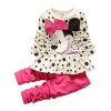 KEAIYOUHUO Children Clothing Sets Costumes For Kids Sport Suits Girls Clothes Sets Cartoon Baby Girls Clothes White
