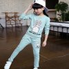 Winter Girls Clothes Sets 2Pcs Long Sleeve Tracksuit For Kids Clothes Sport Suits Children Clothing Girls Blue
