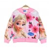 Dívčí mikina na zip FROZEN 2 (Elsa a květiny), s kapucí