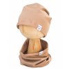 Čepice s nákrčníkem bavlna, Little Bear, Baby Nellys, béžová (Velikost 86/92 (18-24m))