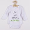 Body s potiskem New Baby jíst spát kakat... A ZNOVU! (Barva Bílá, Velikost 80 (9-12m))