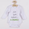 Body s potiskem New Baby jíst spát kakat... A ZNOVU! (Barva Bílá, Velikost 80 (9-12m))
