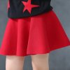 2018 New Fall and Winter Children s Clothing Girls Fashion Casual Knit Skirt Bottoming Pearl Princess High waist Red