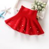 2018 New Fall and Winter Children s Clothing Girls Fashion Casual Knit Skirt Bottoming Pearl Princess 05 red