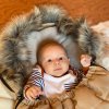 Dětský fusák New Baby s kožíškem světle šedý (Barva Šedá)
