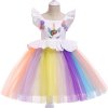 2018 New style 2 10 year summer dress Unicorn children princess dress Children s clothing girls as picture (5)