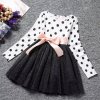 Spring Autumn Long Sleeves Children Girl Clothes Casual School Dress for Girls mini Tutu Dress Kids As Photo