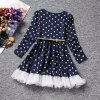 Spring Autumn Long Sleeves Children Girl Clothes Casual School Dress for Girls mini Tutu Dress Kids As Photo (3)
