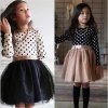 Spring Autumn Long Sleeves Children Girl Clothes Casual School Dress for Girls mini Tutu Dress Kids 1