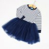 Bear Leader Girls Dress Pentagram Princess Dress Brand Girls Clothes Children Clothing European and American Style Blue AZ428