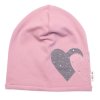 Dětská čepice bavlna, Srdíčka s kamínky, Baby Nellys, pudrová (Velikost 80/86 (12-18m))