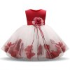Kids Infant Girl Flower Petals Dress Children Bridesmaid Toddler Elegant Dress Vestido Infantil Formal Party Dress C00239BH