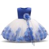 Kids Infant Girl Flower Petals Dress Children Bridesmaid Toddler Elegant Dress Vestido Infantil Formal Party Dress C00239BL
