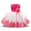 Kids Infant Girl Flower Petals Dress Children Bridesmaid Toddler Elegant Dress Vestido Infantil Formal Party Dress C00239BM
