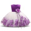 Kids Infant Girl Flower Petals Dress Children Bridesmaid Toddler Elegant Dress Vestido Infantil Formal Party Dress C00239BZ