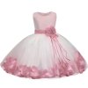 Kids Infant Girl Flower Petals Dress Children Bridesmaid Toddler Elegant Dress Vestido Infantil Formal Party Dress C00239F