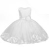 Kids Infant Girl Flower Petals Dress Children Bridesmaid Toddler Elegant Dress Vestido Infantil Formal Party Dress C00239B