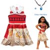 2017 Princess Moana Cosplay Costume for Children Vaiana dress Costume with Necklace for Halloween Costumes for dress and necklace (8)