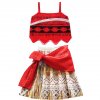 2017 Princess Moana Cosplay Costume for Children Vaiana dress Costume with Necklace for Halloween Costumes for Only dress (3)