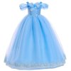 New Christmas Gift baby girls Dress Cinderella Cosplay Costume Party Dress Princess Dress Cinderella Costume as picture (21)