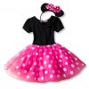 Fancy 1 Year Birthday Party Dress For Halloween Cosplay Minnie Mouse Dress Up Kid Costume Baby Hot Pink