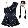 Dívčí plavky Wednesday Addams, s parukou i bez