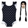 Dívčí plavky Wednesday Addams, s parukou i bez