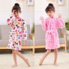 Cartoon Kids Robes Flannel Child Boys Girls Robes Lovely Animal Hooded Bath Robes Long Sleeve Baby 2